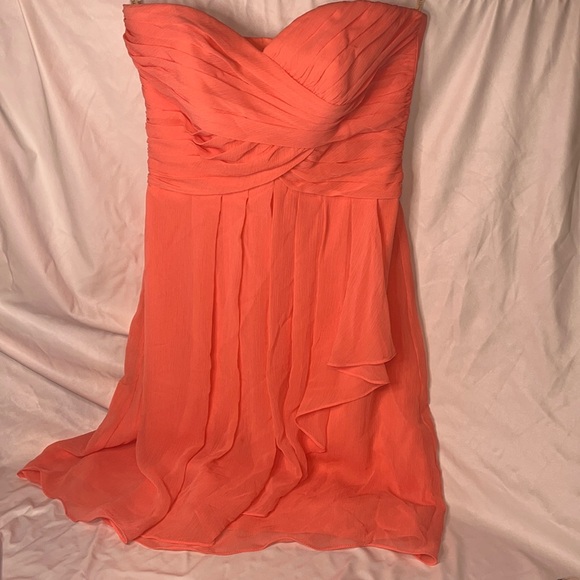 Strapless pink/coral size 2 dress - Picture 5 of 6